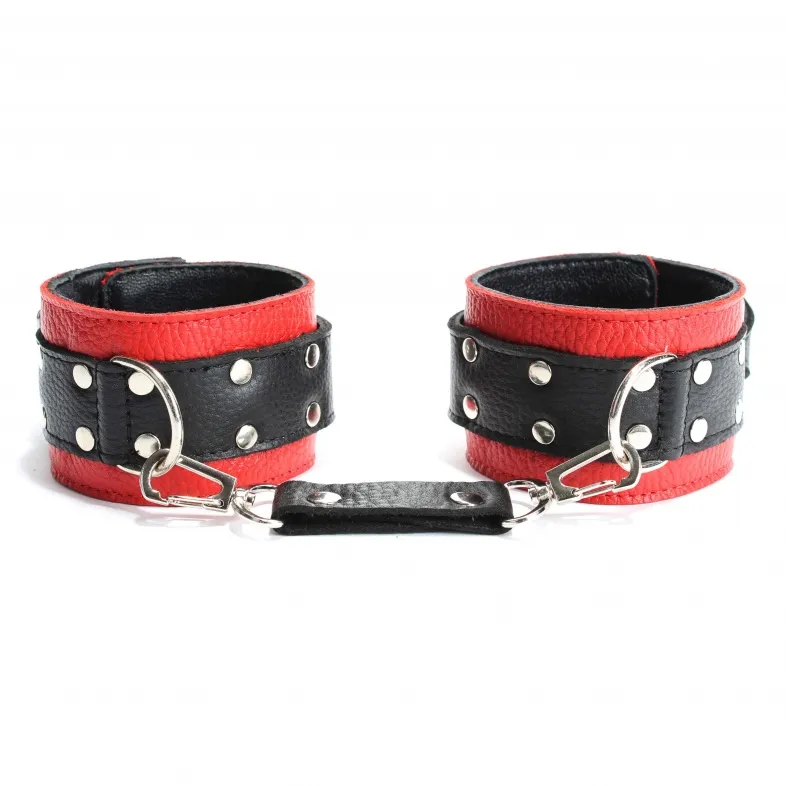 наручники из кожи красные 51003ars в Симферополе