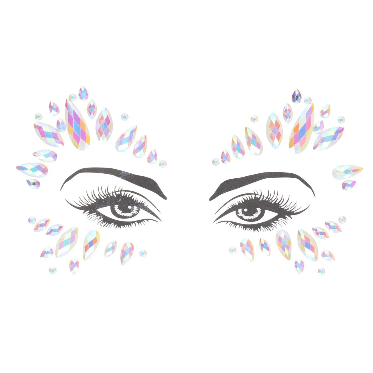 декоративное украшение (камни) на клеевой основе body jewelry stickers - face - glow in the dark - o в Симферополе