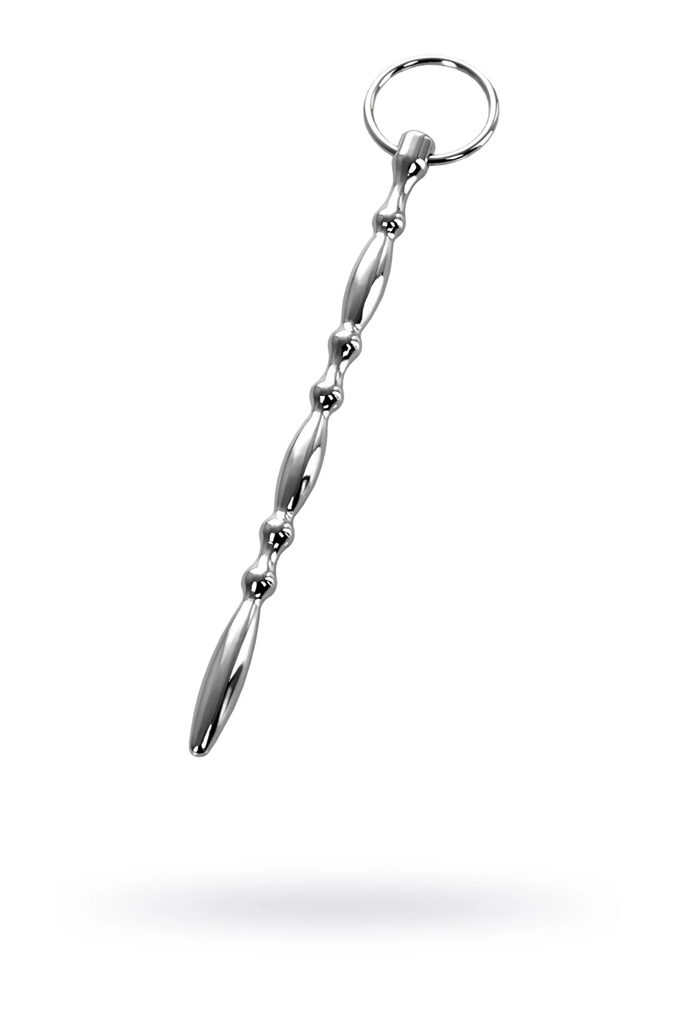 Уретральный плаг TOYFA Metal фигурный с кольцом в основании, серебряный