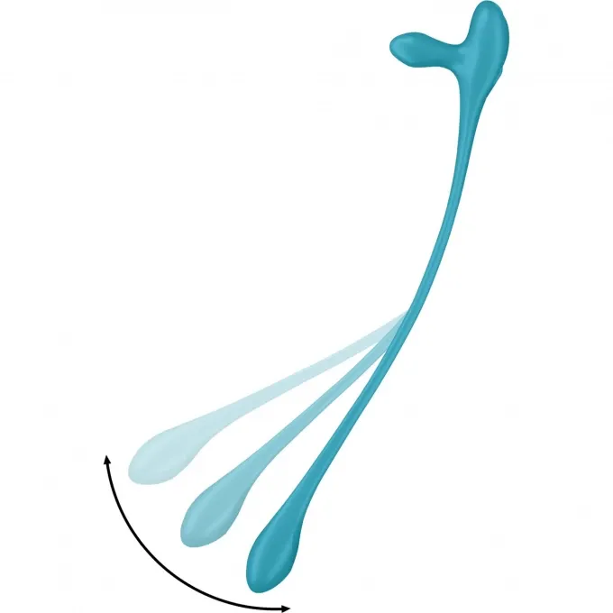 многофункциональный гибкий вибромассажер для пар satisfyer plug & play1, силикон, аквамарин, 43,5 см в Симферополе