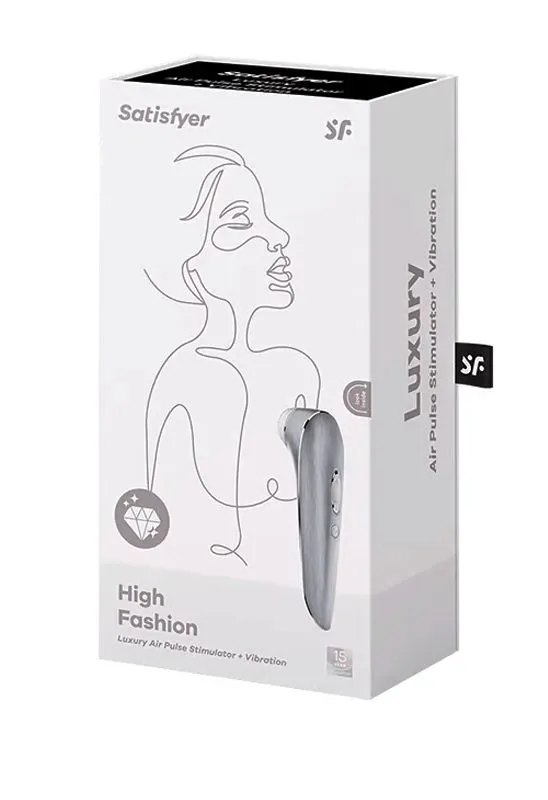 вибро-вакуумно-волновой стимулятор satisfyer high fashion, серебристый в Симферополе