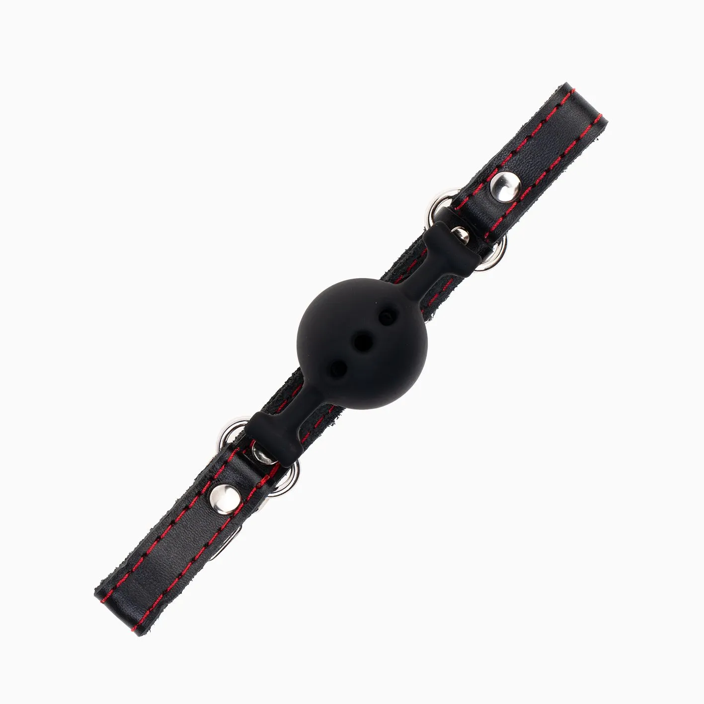 кляп pink rabbit с черным силиконовым шариком (красная строчка) в Симферополе