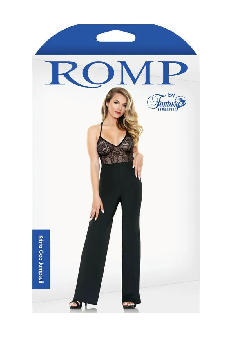 Эротическое комбинезон fantasy lingerie krista geo jumpsuit, черный в Симферополе