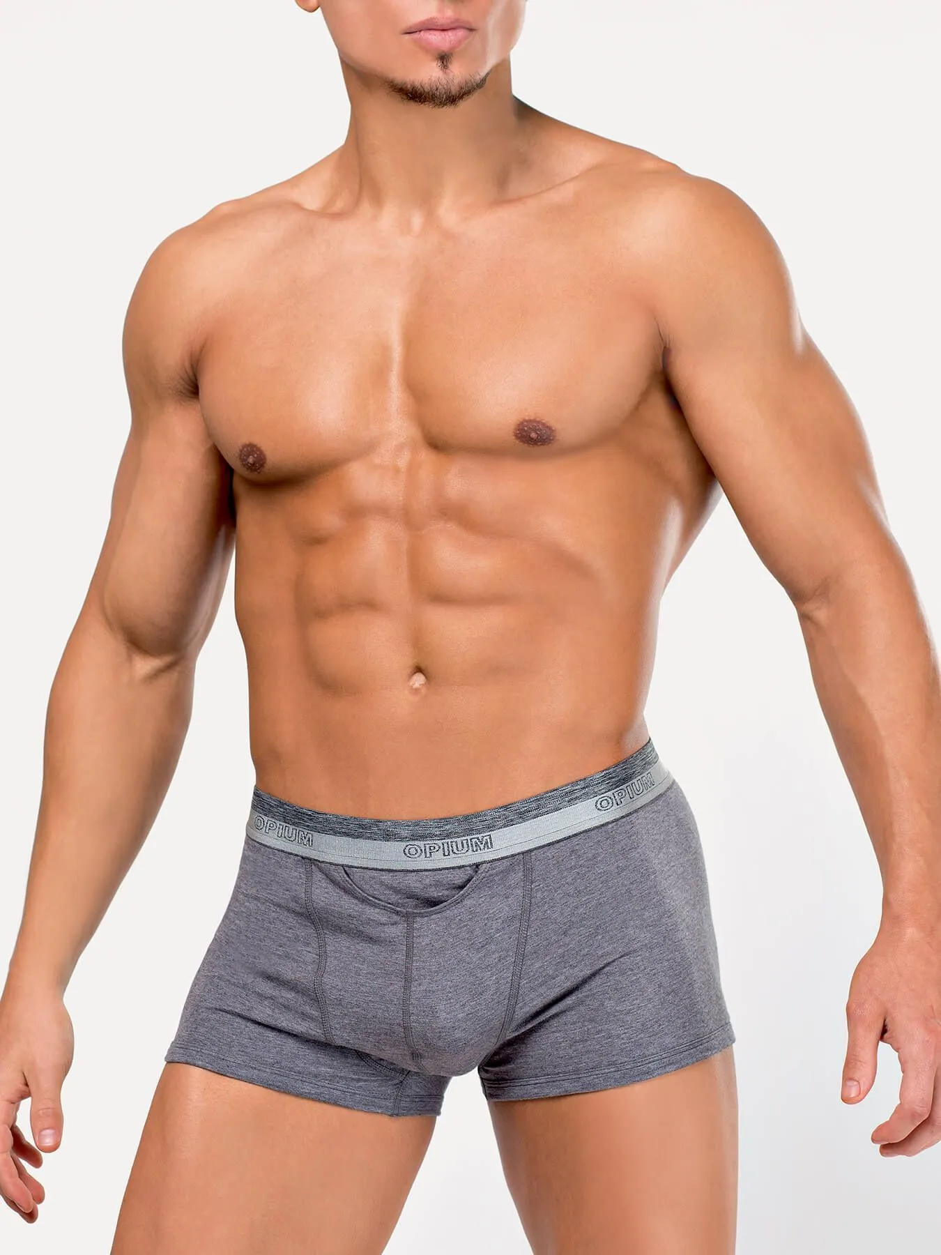 Эротическое трусы мужские боксеры opium r107 серые в Симферополе