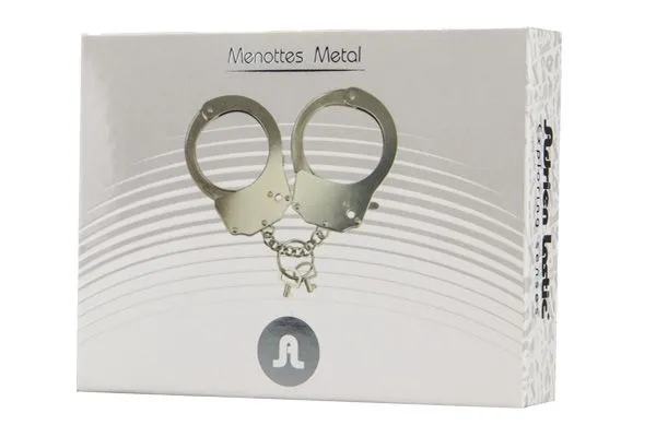 наручники декоративные adrien lastic metallic handcuffs, серебристые в Симферополе