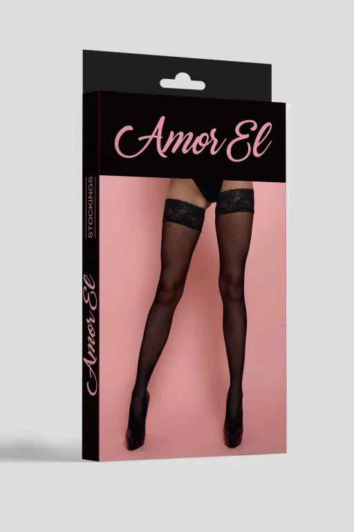 Эротическое чулки в мелкую сетку rosa roja s/l черные в Симферополе