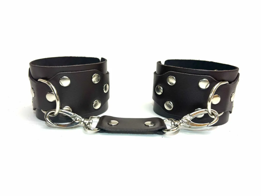 наручники кожаные sex game коричневые 6002ars в Симферополе