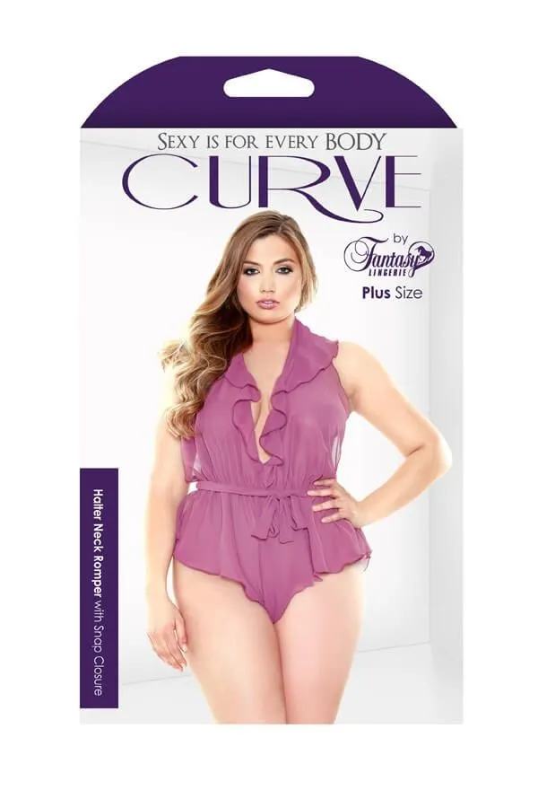 Эротическое боди fantasy lingerie halter neck romper, розовое в Симферополе