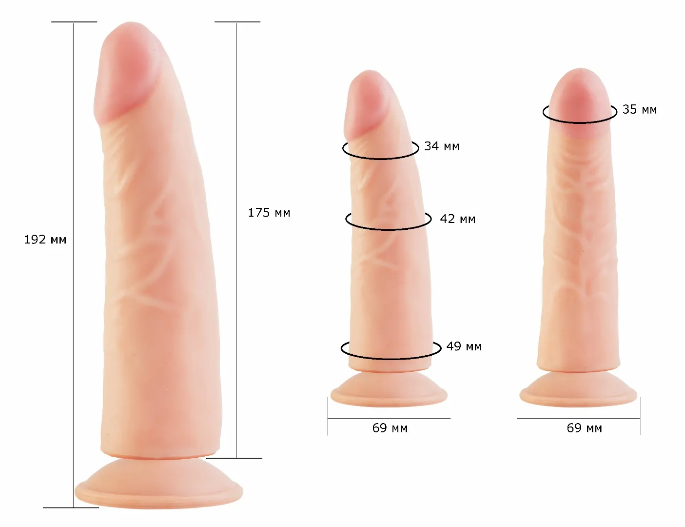 фаллоимитатор на присоске кибер-кожа 812200ru в Симферополе