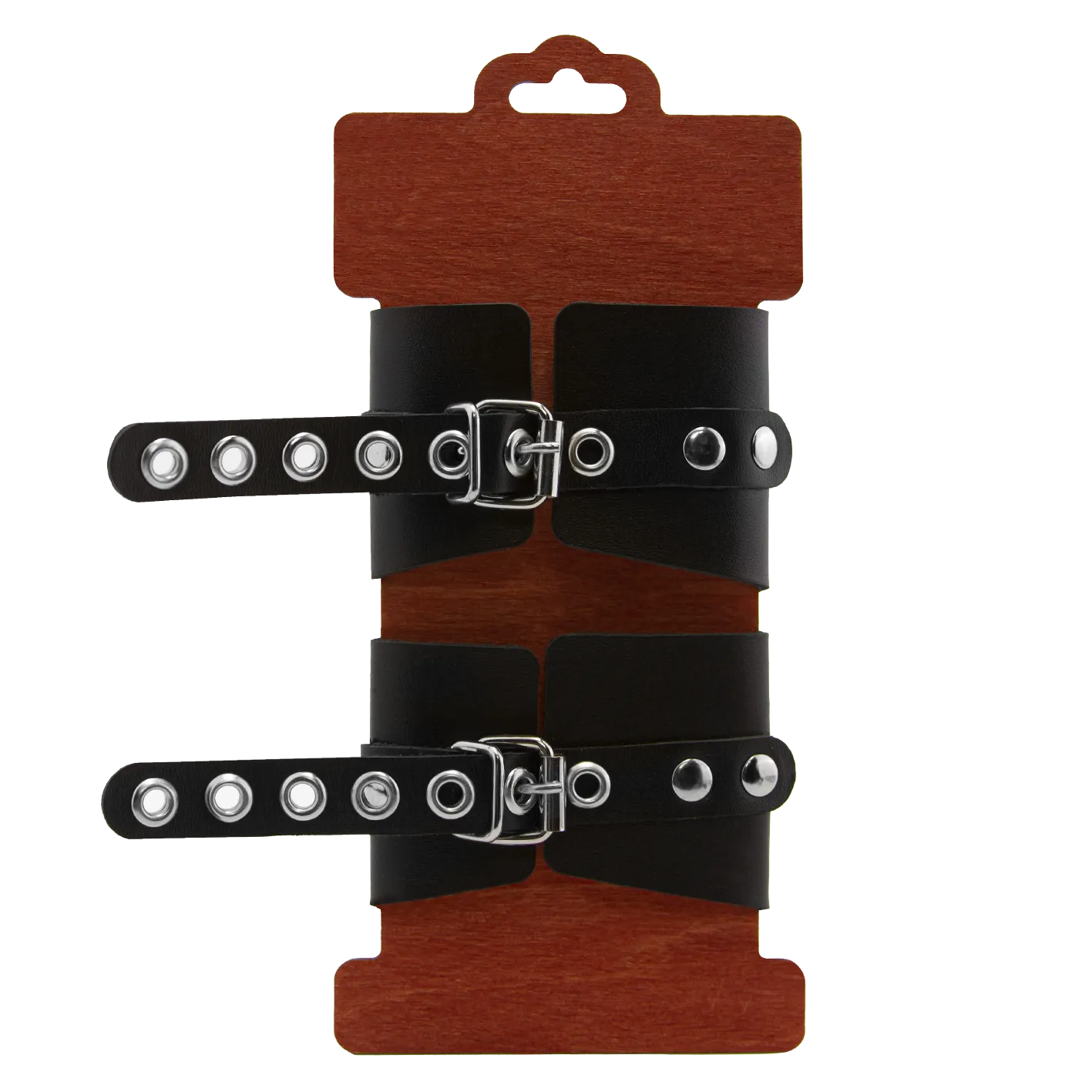 наручники pinkrabbit из черной кожи с красным декором в Симферополе