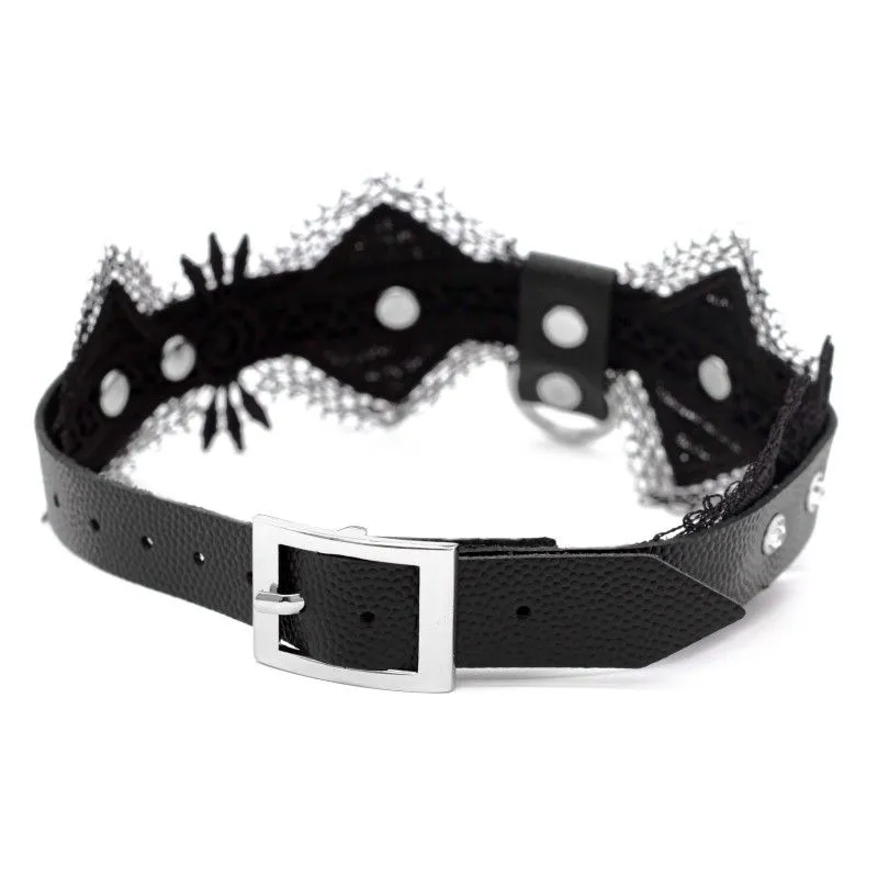 чокер с кружевом pinkrabbit чёрный в Симферополе