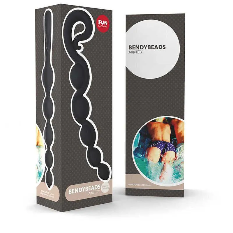 анальная цепочка fun factory bendybeads, чёрная в Симферополе