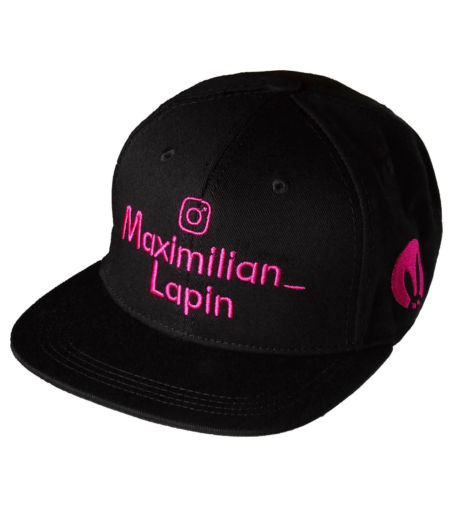 Бейсболка с вышивкой Maximilian Lapin Instagram черная