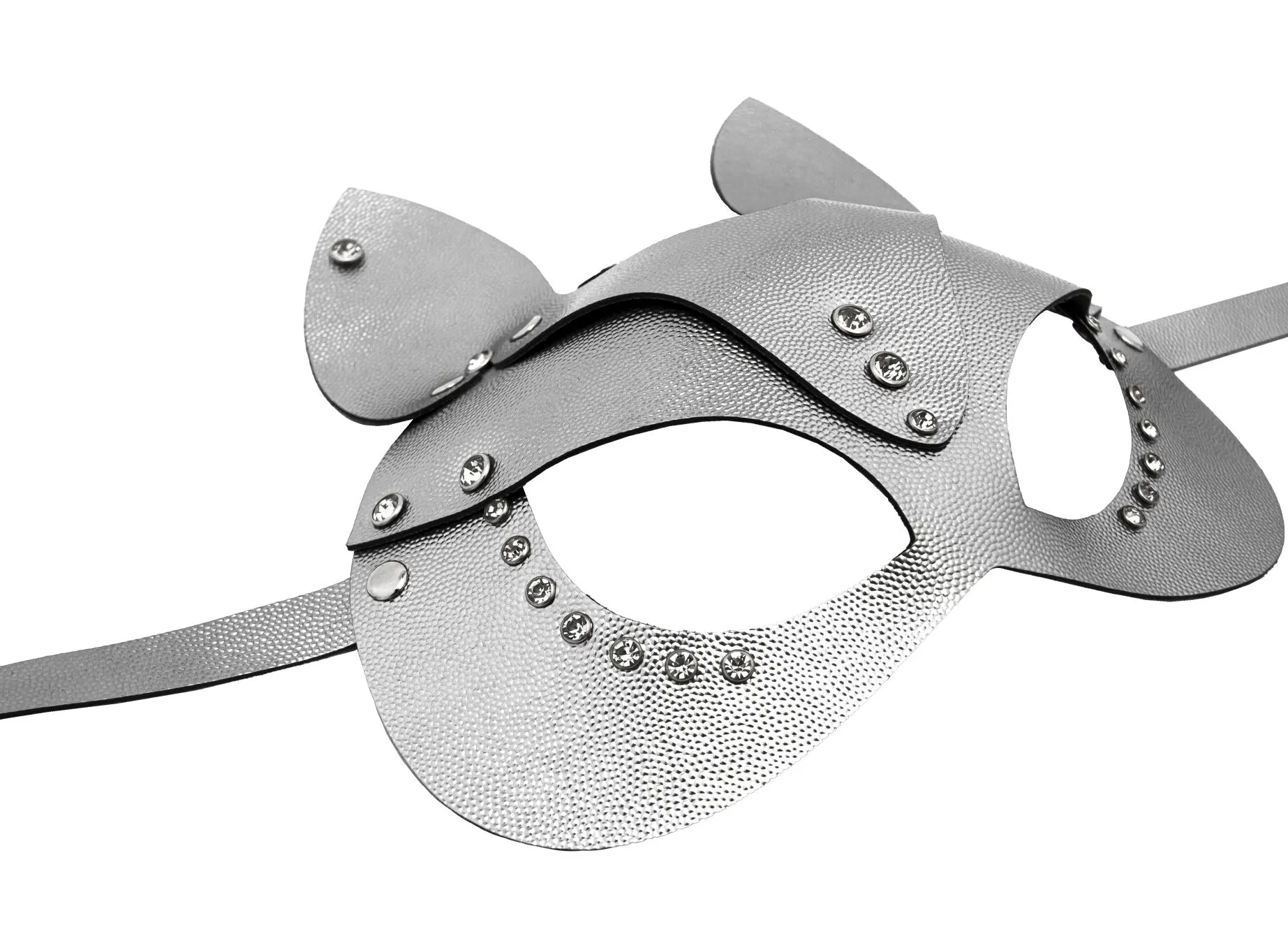 маска кошки со стразами pinkrabbit, серебро в Симферополе