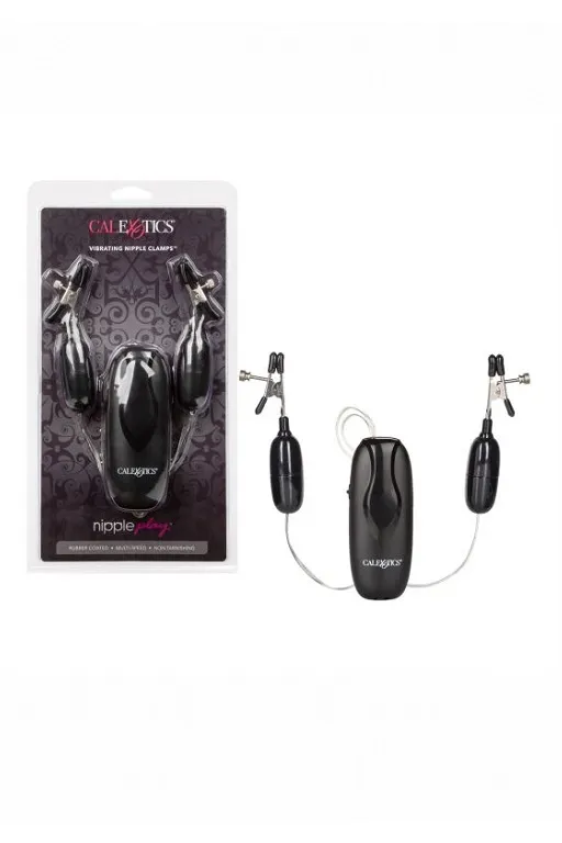 Зажимы-прищепки с утяжелением, вибрацией и пультом управления Vibrating Nipple Clamps
