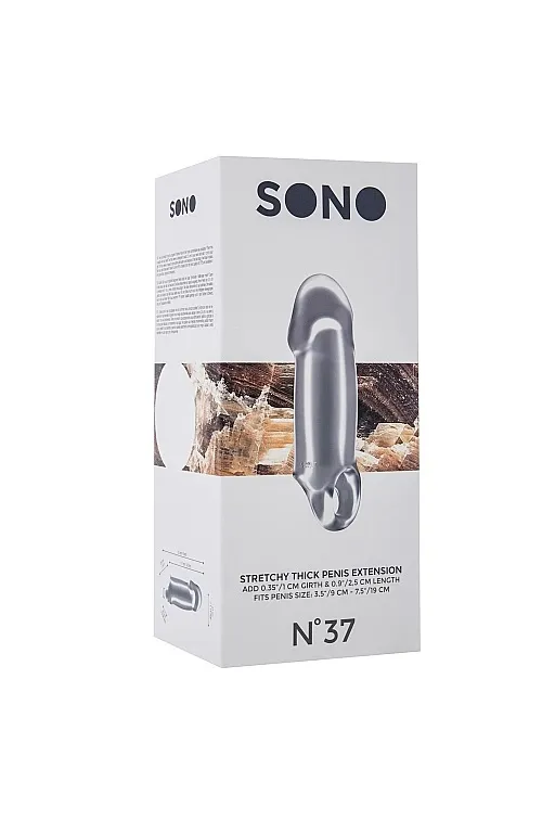 увеличивающая насадка закрытого типа с кольцом для фиксации на мошонке no.37 - stretchy thick penis в Симферополе