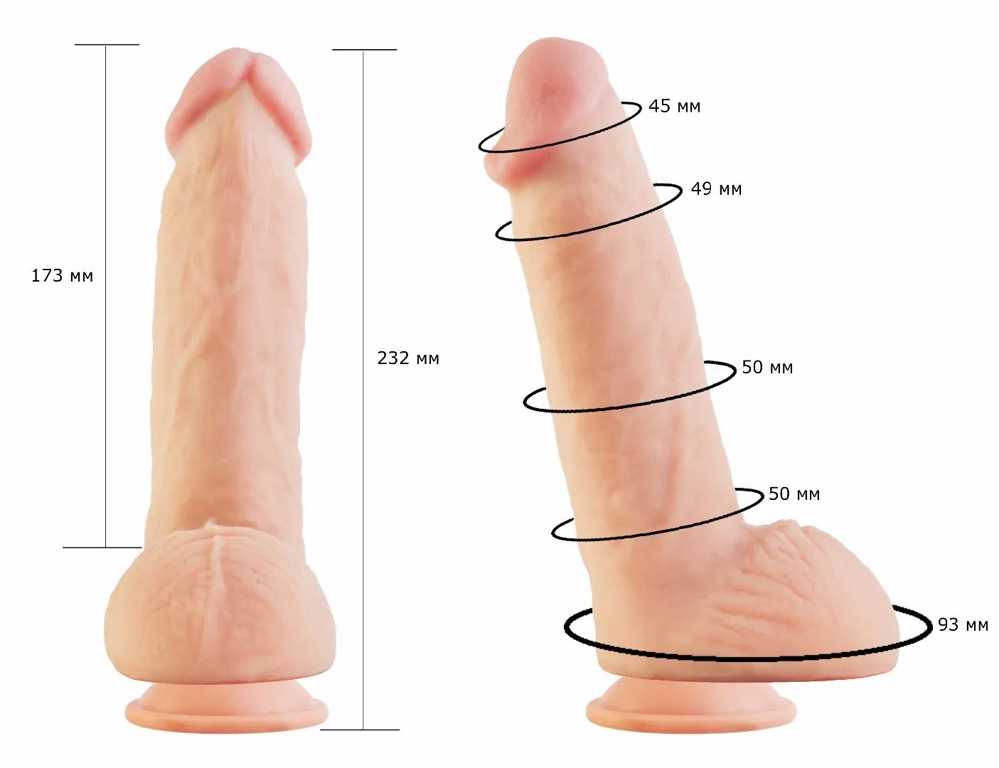 фаллоимитатор  на присоске 8" real next № 27 562703ru в Симферополе