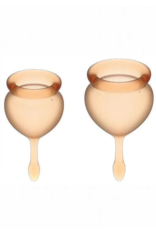 набор менструальных чаш satisfyer feel good menstrual cup (orange) в Симферополе
