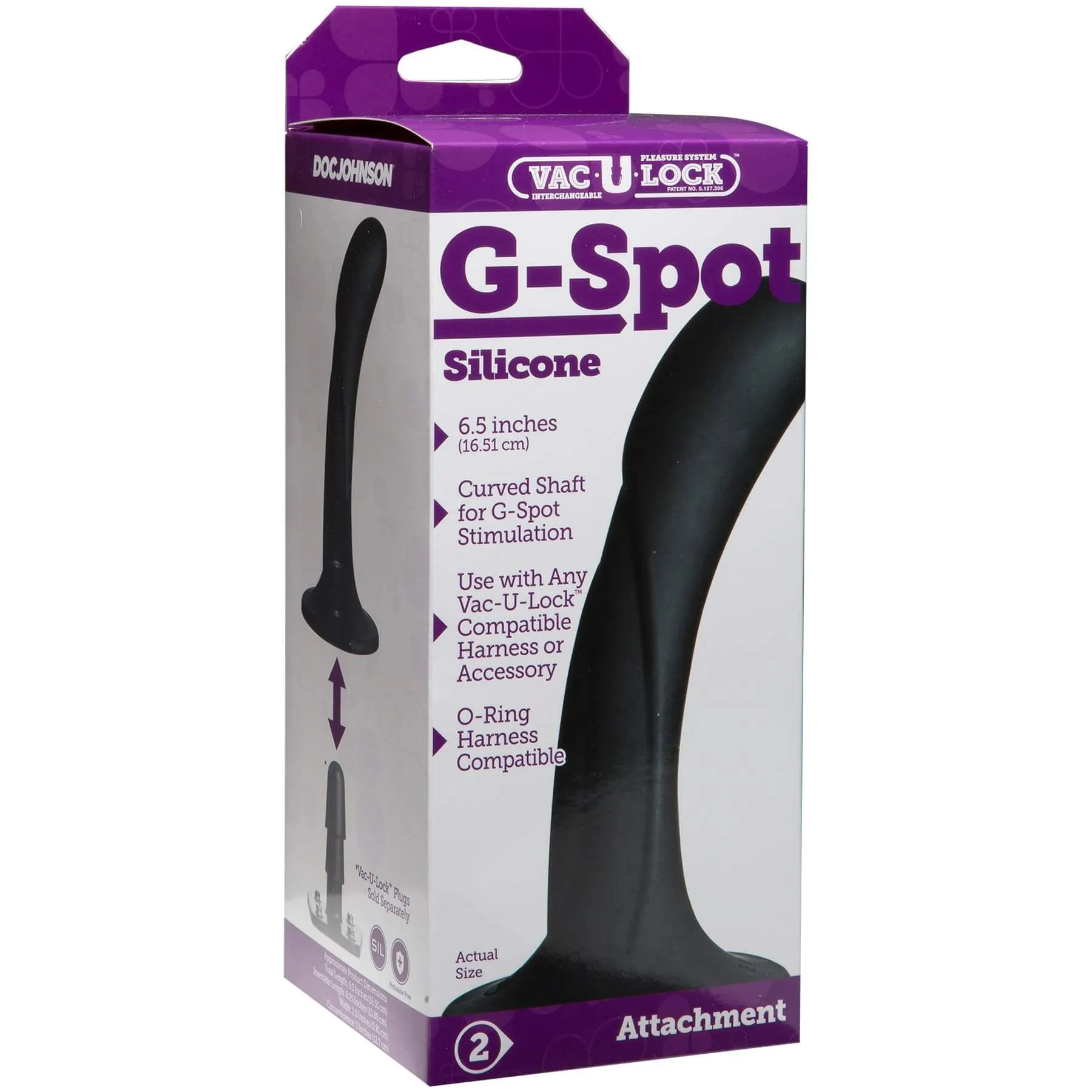 насадка на страпон doc johnson g-spot silicone, черная в Симферополе