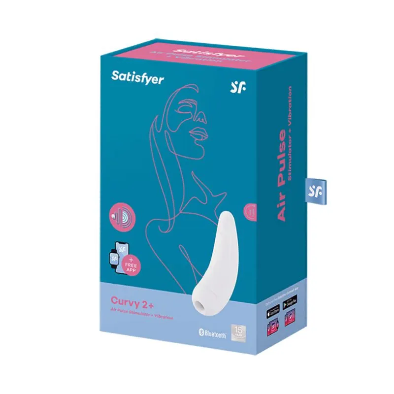 вакуум-волновой бесконтактный стимулятор клитора satisfyer curvy 2+, белый в Симферополе