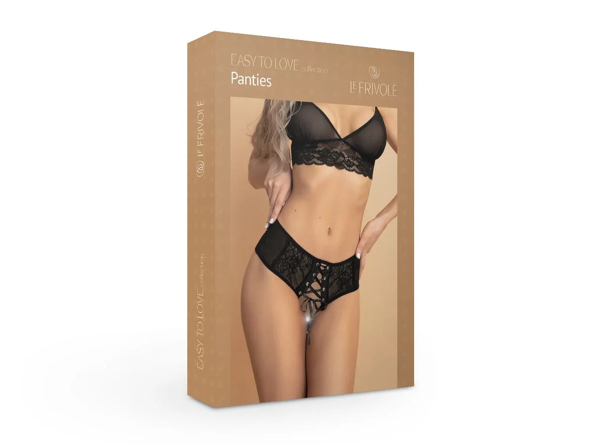 Эротическое искушающие шортики с доступом и декоративной шнуровкой спереди easy to love в Симферополе