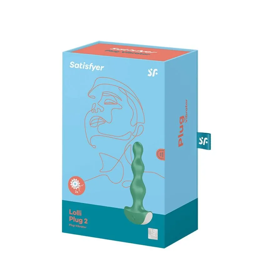 пробка анальная с вибрацией satisfyer lolli plug 2, зелёная в Симферополе