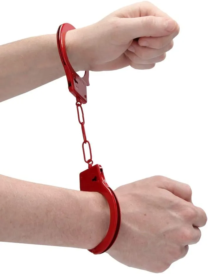 металлические наручники beginner's handcuffs, красные в Симферополе