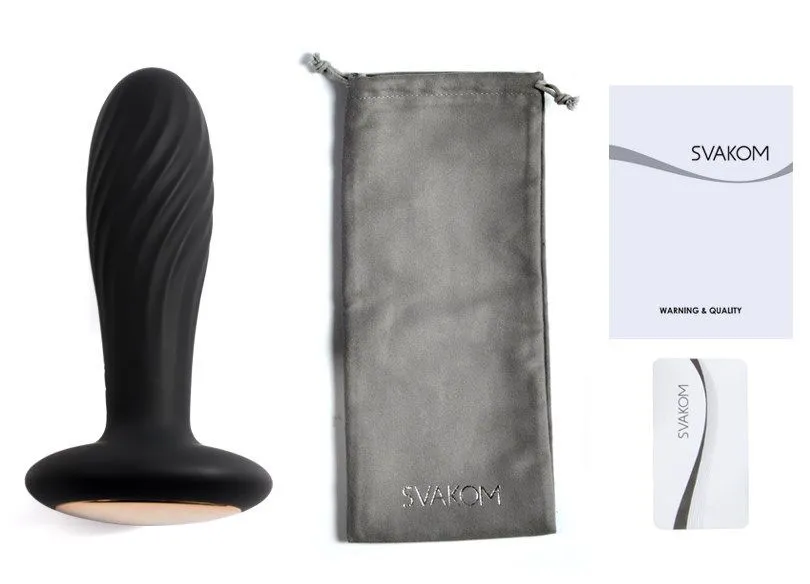 анальная пробка ребристая svakom bella, черная в Симферополе