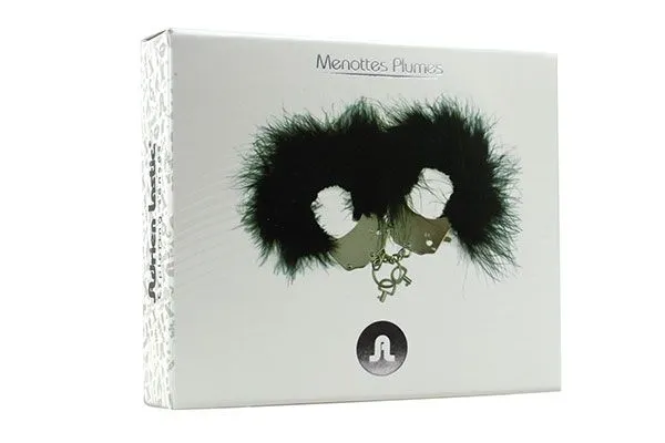 наручники декоративные adrien lastic metallic handcuffs, черные в Симферополе