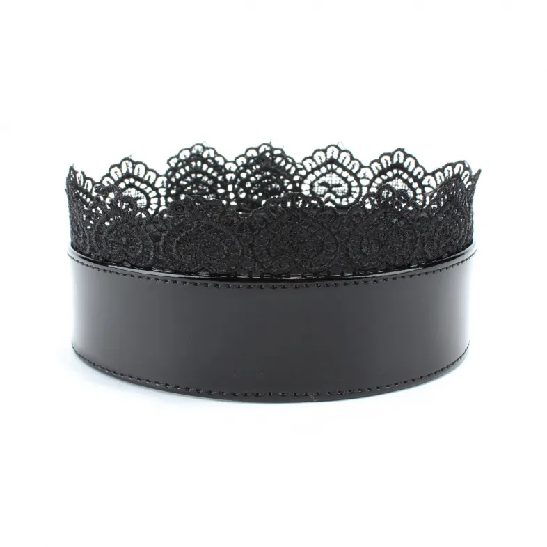 изящный ошейник с кружевом black bdsm light  810007ars в Симферополе