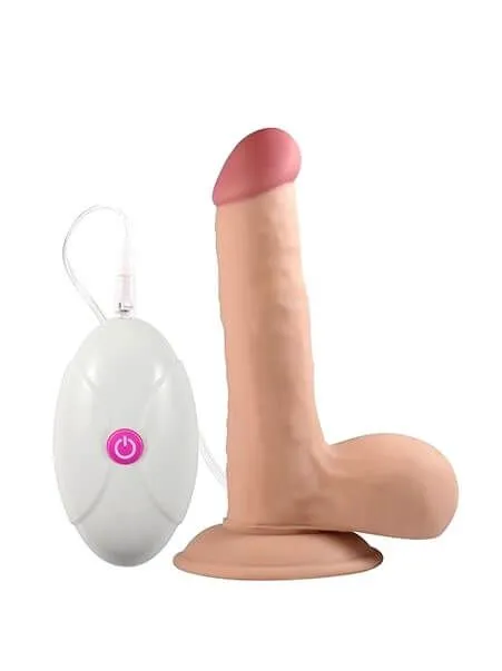 Вибратор Lovetoy The Ultra Soft Dude с пультом, телесный