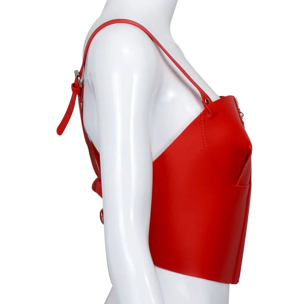 Эротическое корсет на молнии lapin rose harness, красный в Симферополе