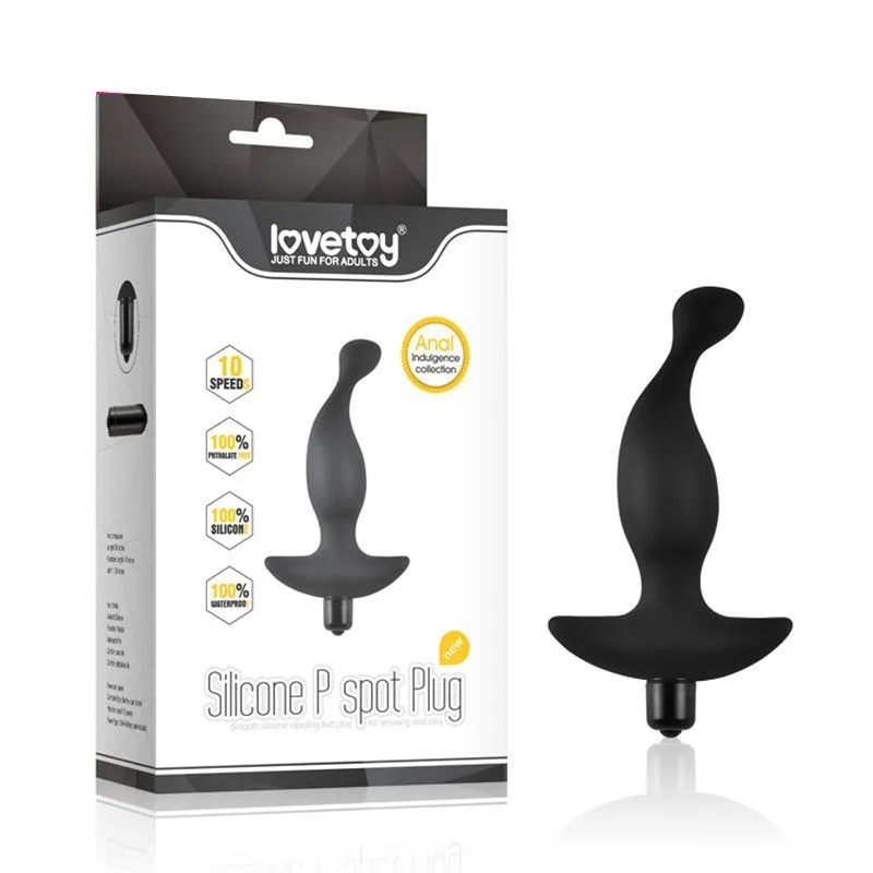 анальная пробка фигурная lovetoy p spot plug, чёрная в Симферополе