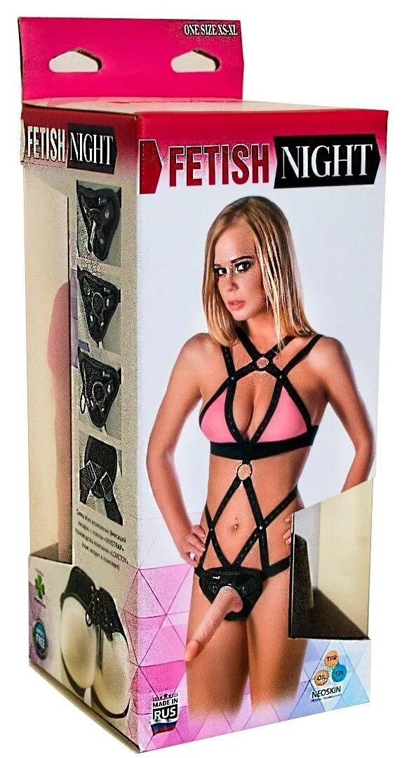 костюм бдсм lovetoy унистрап со шнуровкой, 2 насадки в Симферополе