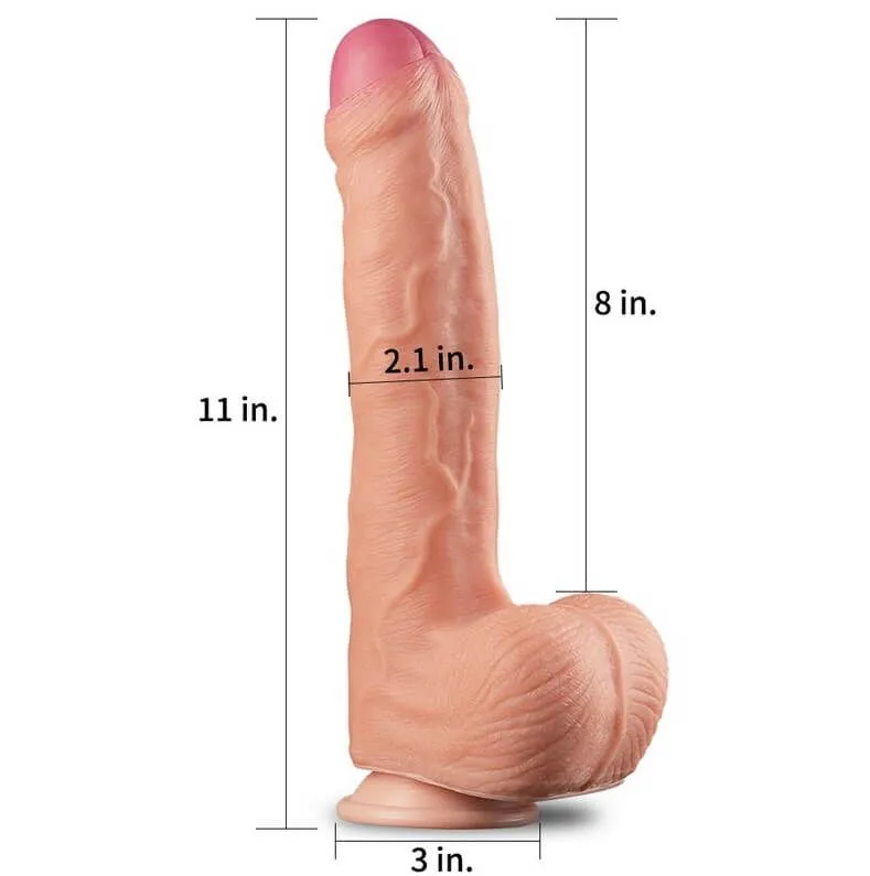 фаллоимитатор lovetoy 12 inch dual layered nature cock king sized, телесный в Симферополе