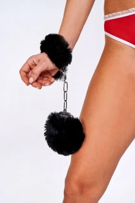 наручники декоративные le frivole be mine, с черным мехом в Симферополе