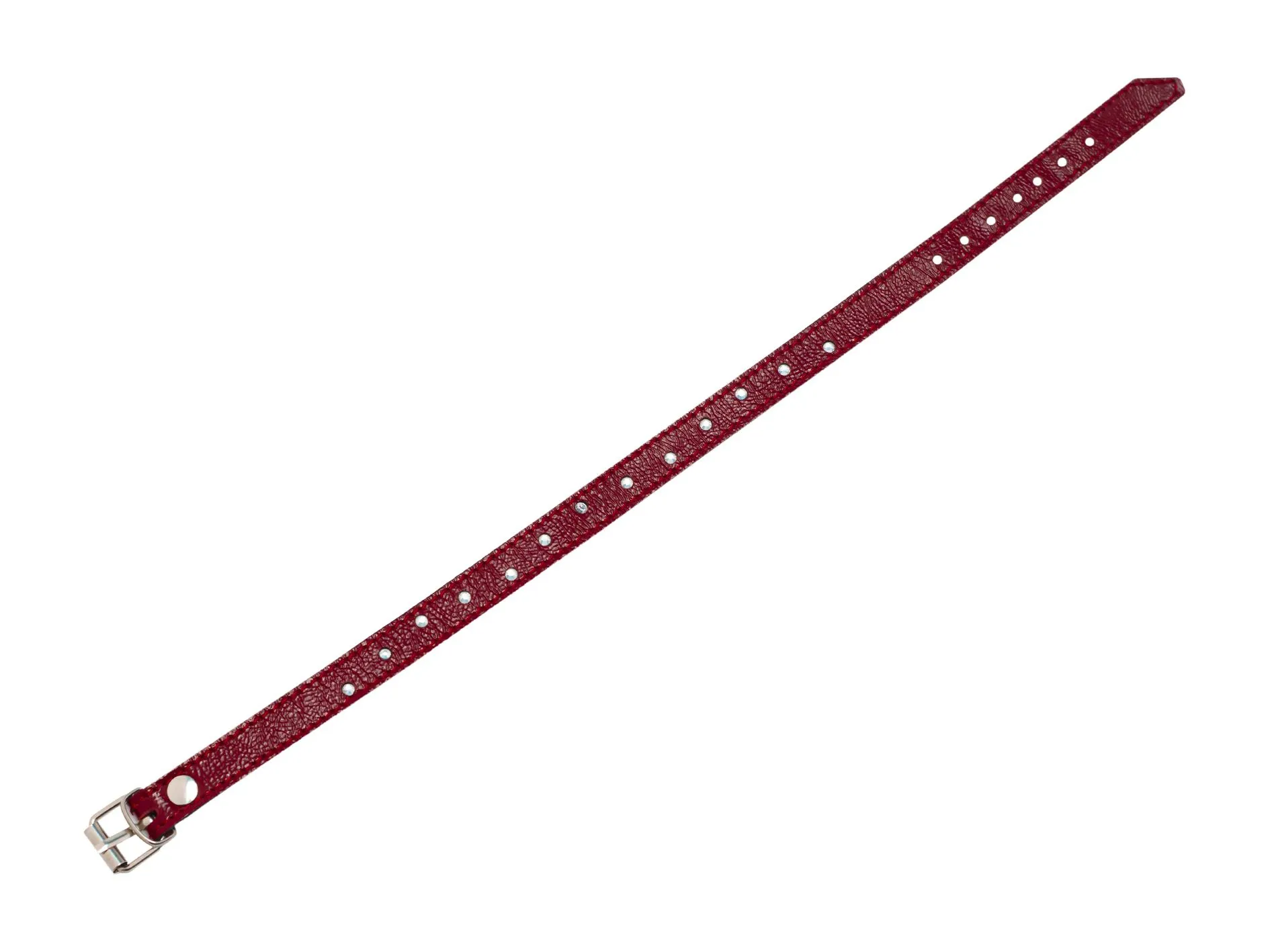 ошейник лаковый pinkrabbit со стразами, красный в Симферополе