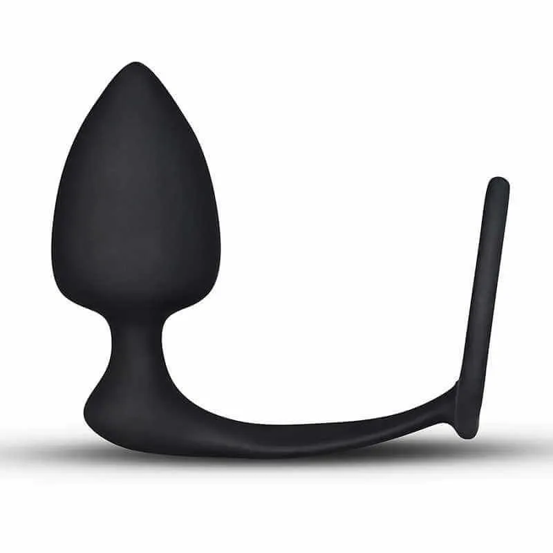 анальная пробка lovetoy combo threat cockring plug, черная в Симферополе