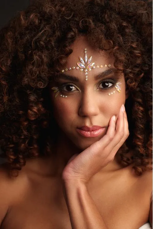 декоративное украшение (камни) на клеевой основе body jewelry stickers - face - glow in the dark - o в Симферополе