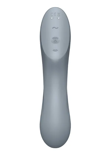 двухсторонний стимулятор с вибрацией и вакуумно-волновым эффектом curvy trinity 3 (bluegrey) (eu+wor в Симферополе