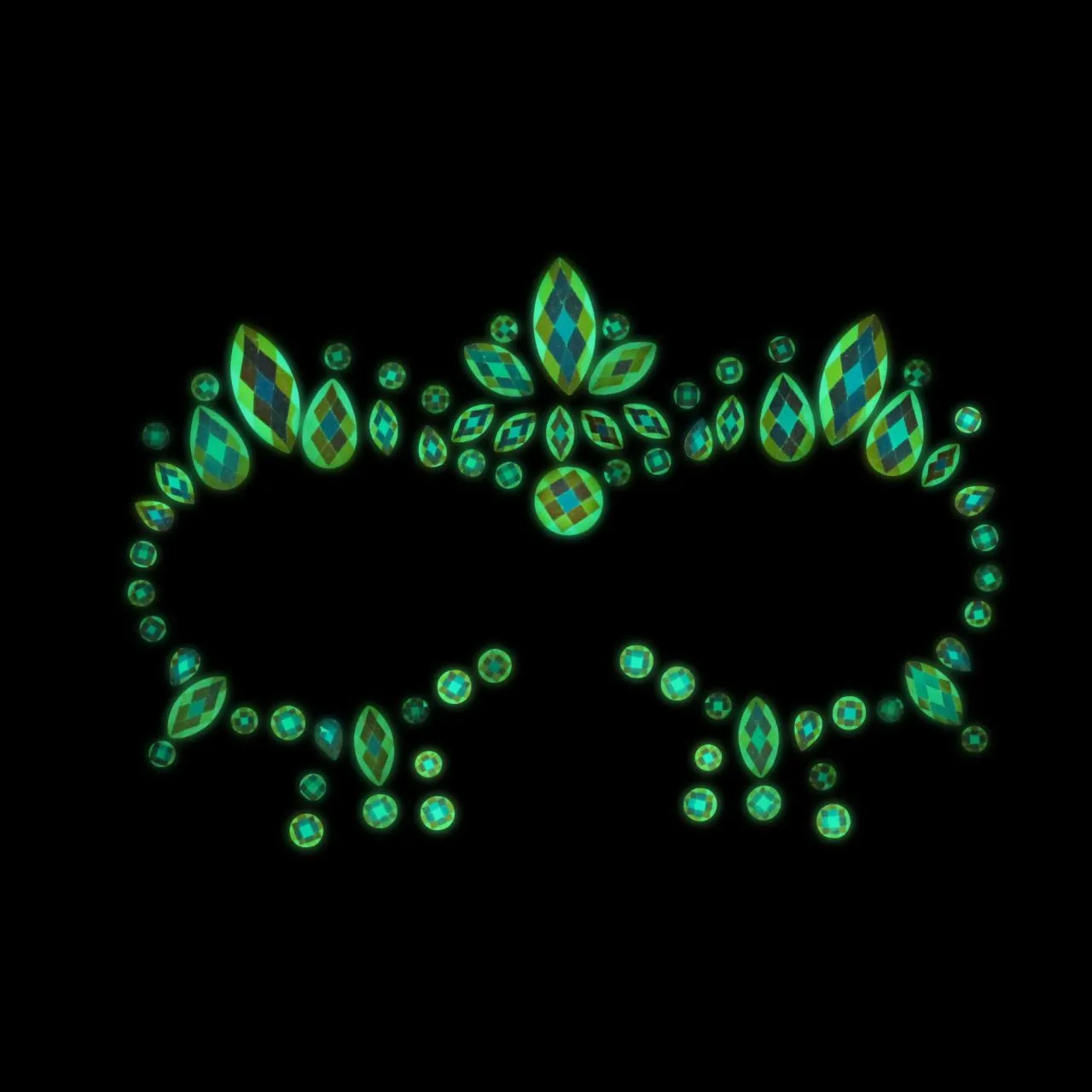 декоративное украшение (камни) на клеевой основе body jewelry stickers - face - glow in the dark - o в Симферополе
