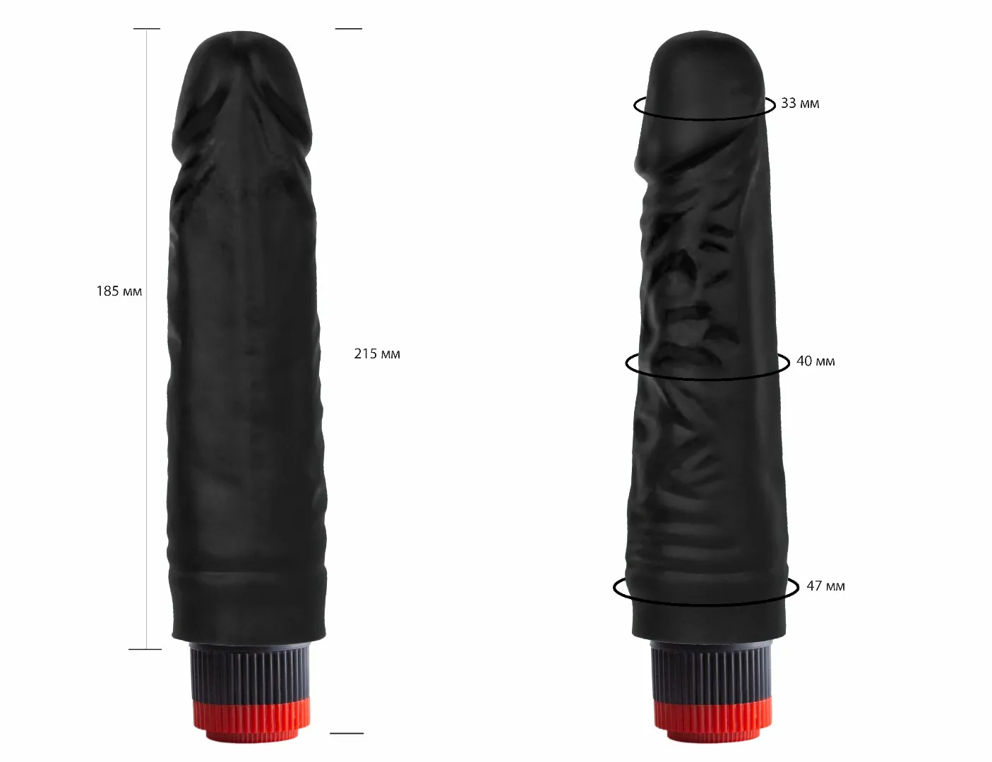 вибратор реалистик черный  биоклон 411100ru в Симферополе