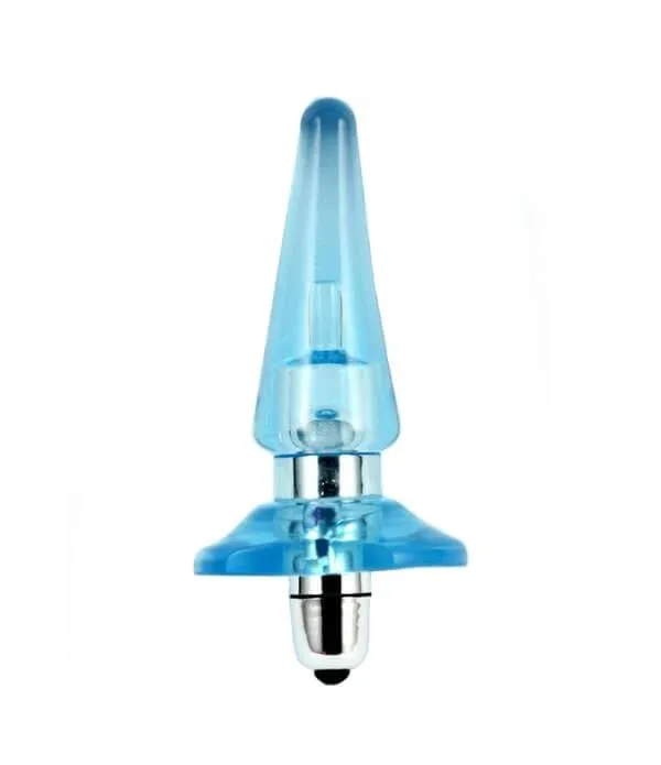 Анальная вибропробка Lovetoy Sassy, голубая