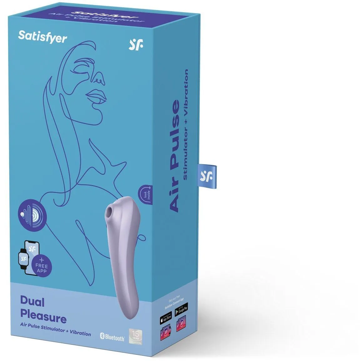 вакуумно-волновой бесконтактный стимулятор клитора satisfyer dual pleasure, лиловый в Симферополе