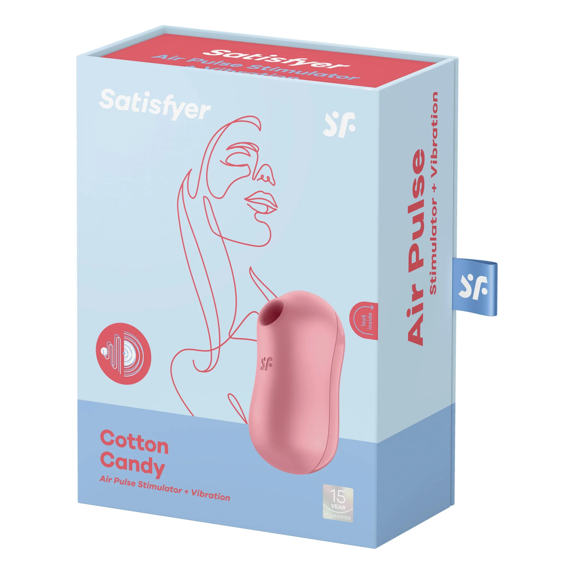 Вакуумный массажер Satisfyer Cotton Candy light red 037219SA