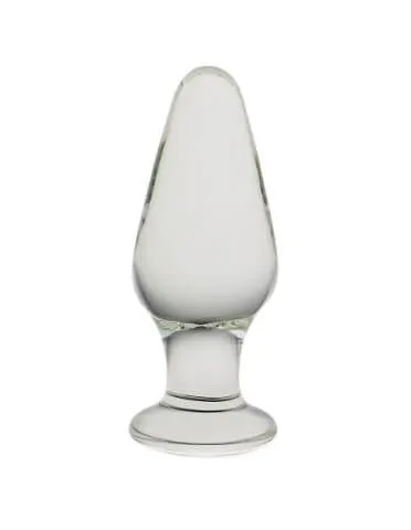 Анальная пробка Lovetoy Glass Romance 11, прозрачная