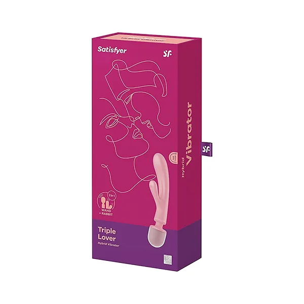универсальный массажер ванд-кролик satisfyer triple lover, розовый в Симферополе