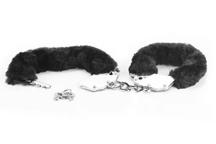 наручники декоративные lovetoy fetish pleasure fluffy handcuffs, черные в Симферополе
