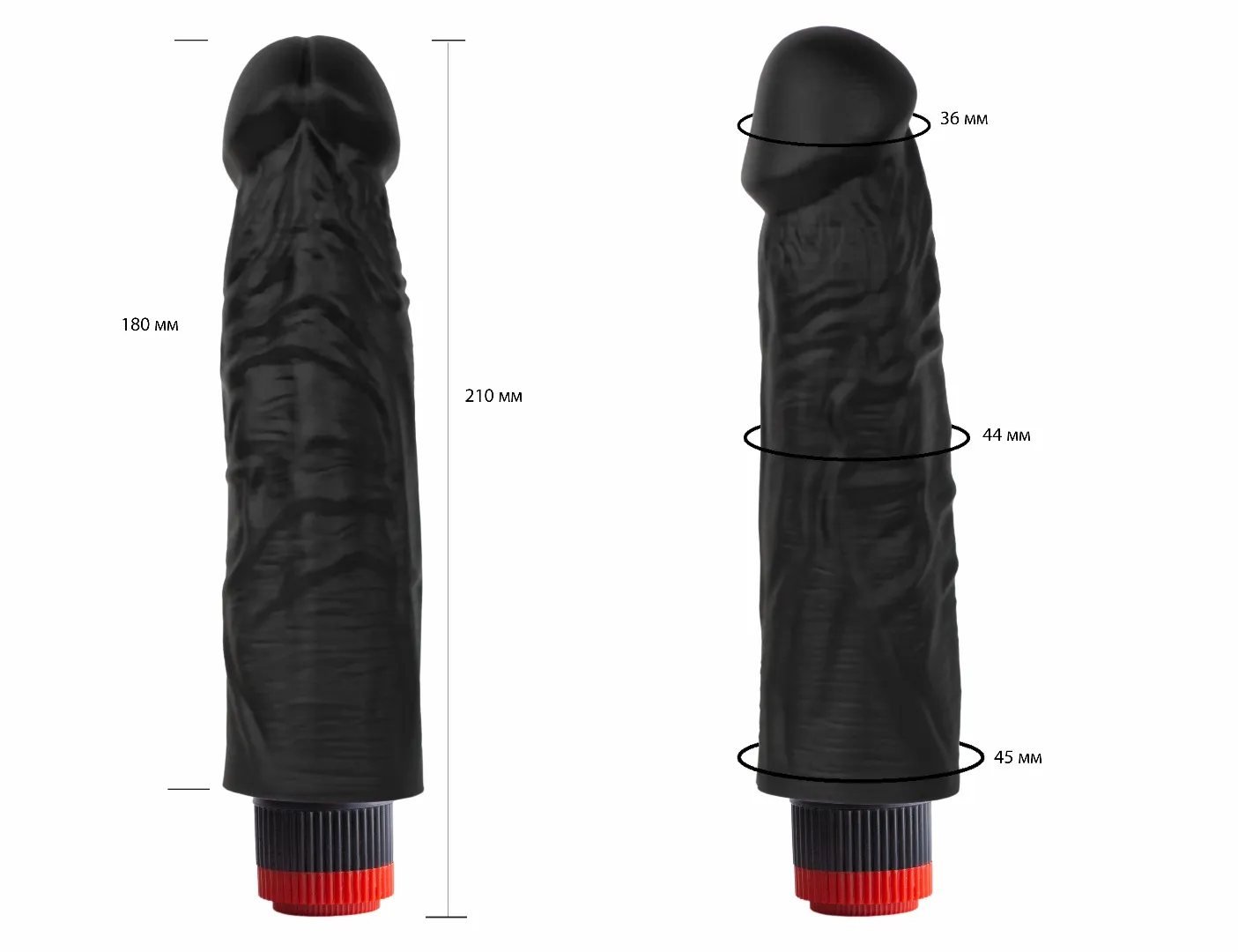 вибратор реалистик черный  биоклон 417400ru в Симферополе