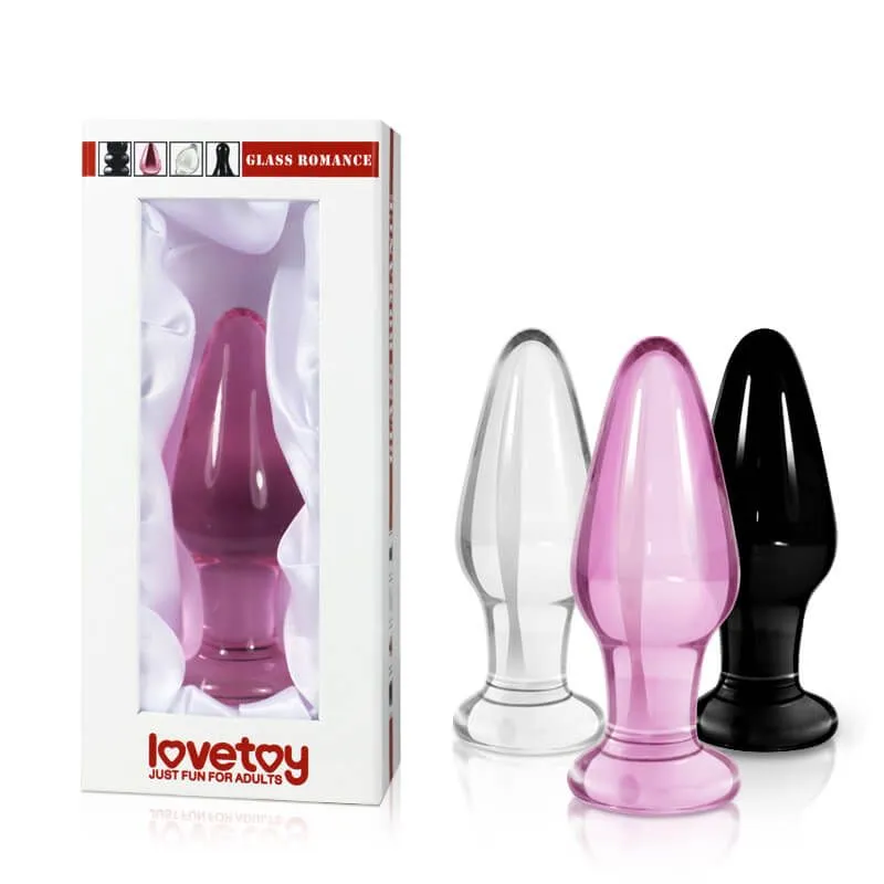 анальная пробка lovetoy glass romance 11, прозрачная в Симферополе